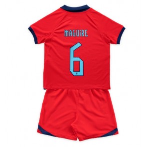 Lacne Dětský Futbalové dres Anglicko Harry Maguire #6 MS 2022 Krátky Rukáv - Preč (+ trenírky)